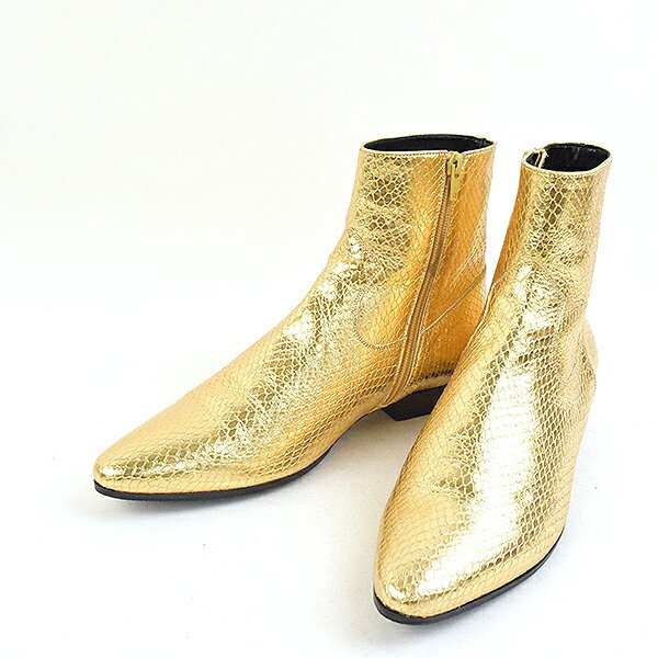 saint laurent gold boots